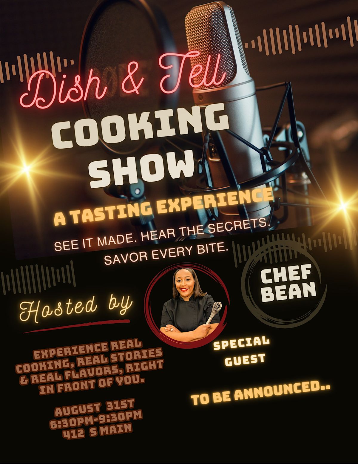 Dish & Tell:  A live Cooking Show + Tasting Experience, 31 August | Event in Memphis | AllEvents