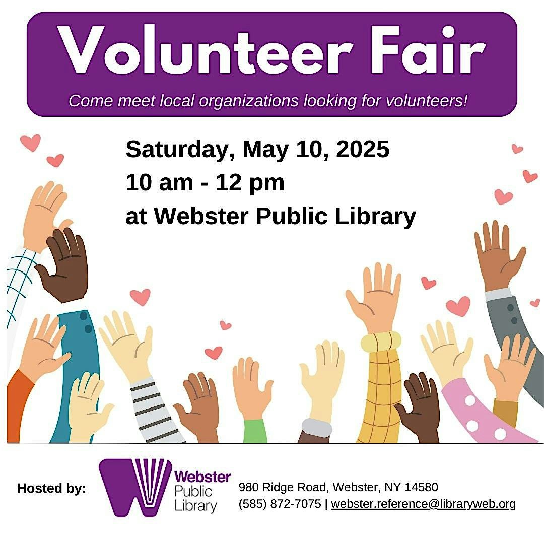 WPL Volunteer Fair, 10 May | Event in Webster | AllEvents