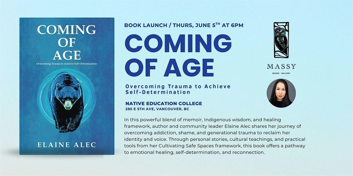 Coming of Age Book Launch, 5 June | Event in Vancouver | AllEvents
