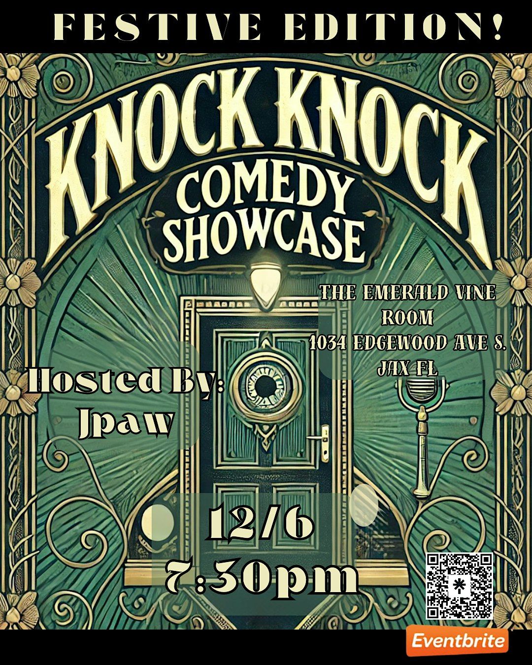 Knock Knock Comedy Showcase- Festive Edition!, 6 December | Event in Jacksonville | AllEvents