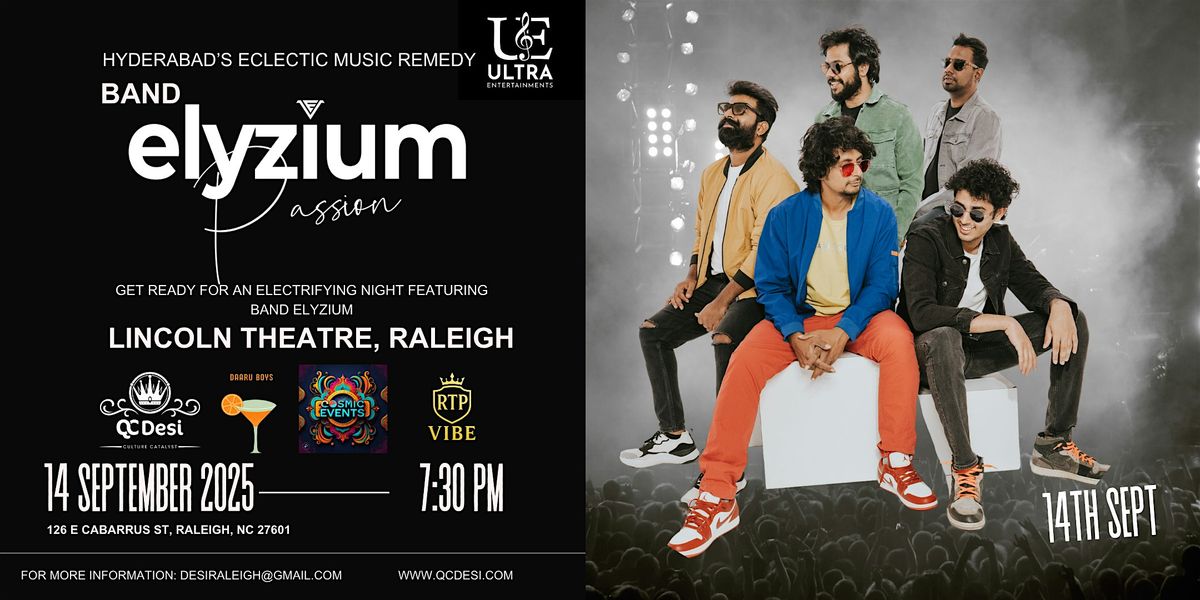 Band Elyzium Live in Raleigh - Sept 14th, 14 September | Event in Raleigh | AllEvents