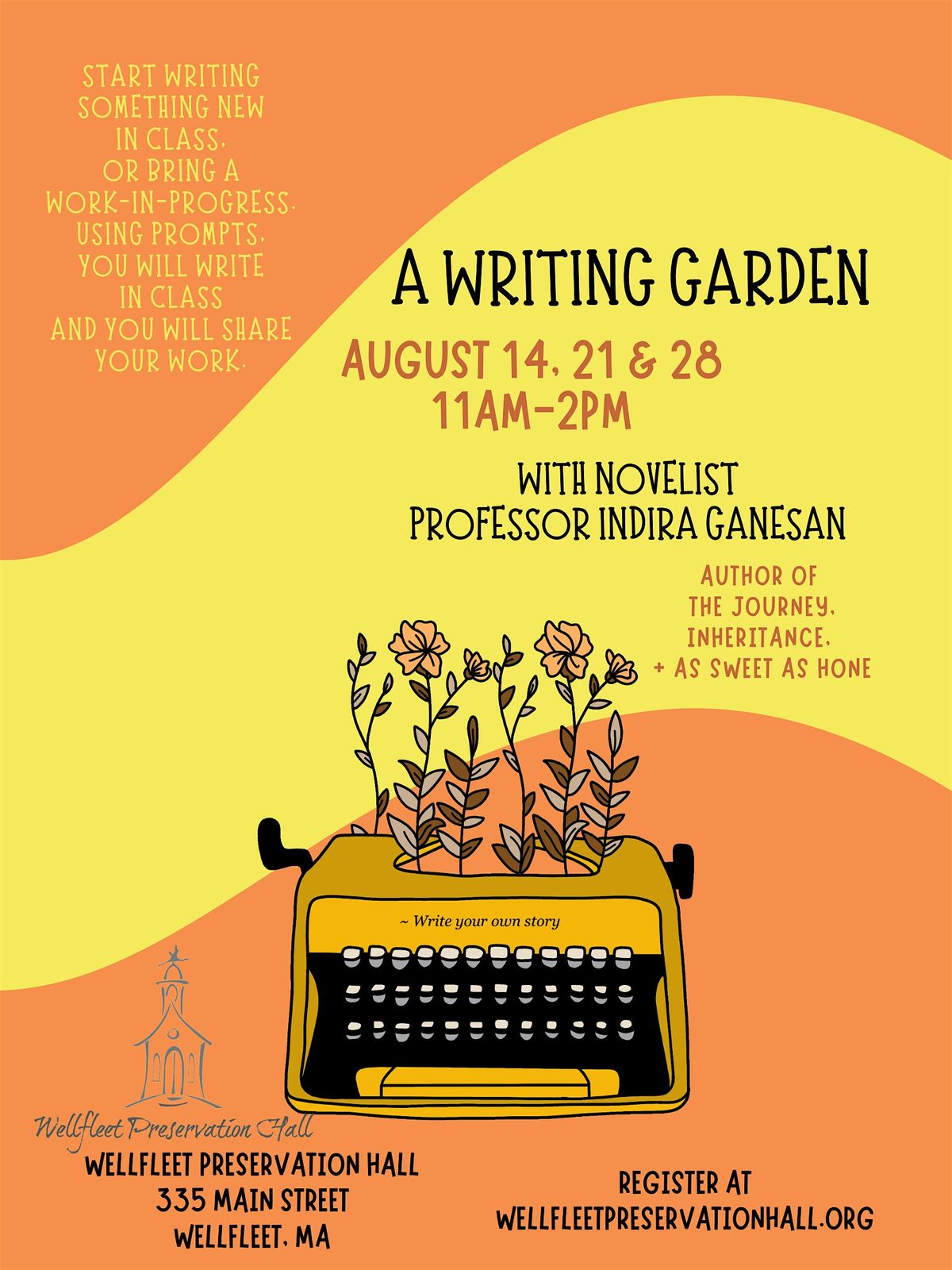 A Writing Garden with Novelist Indira Ganesan, 21 August | Event in Wellfleet | AllEvents