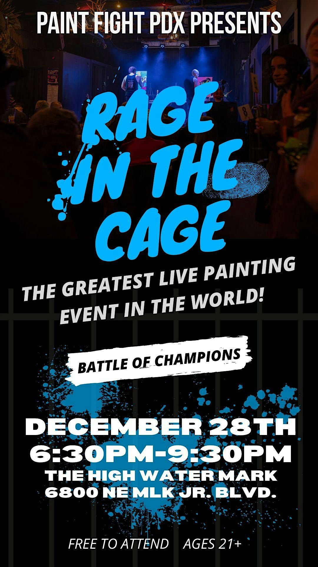 Paint Fight PDX : Rage In The Cage Championship, 28 December | Event in Portland | AllEvents