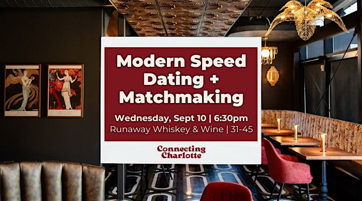 Modern Speed Dating & Matchmaking | Hetero Matches | 31-45, 10 September | Event in Charlotte | AllEvents