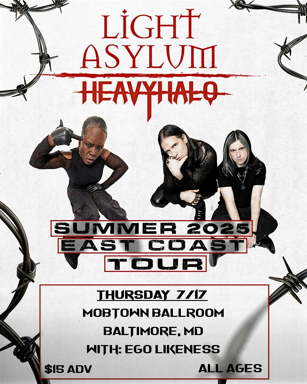 LIGHT ASYLUM, Heavy Halo, Ego Likeness, 17 July | Event in Baltimore | AllEvents