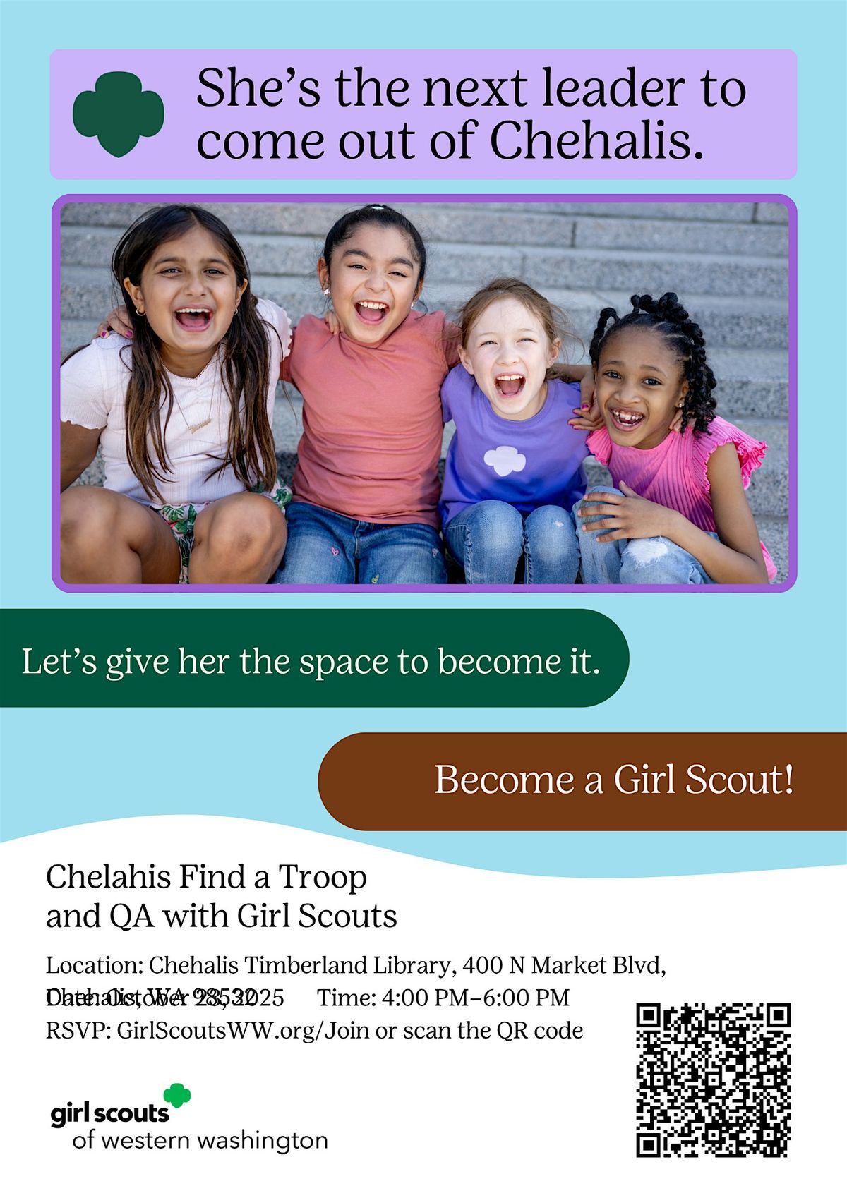Find Your Community in Chehalis with Girl Scouts!, 23 October | Event in Chehalis | AllEvents