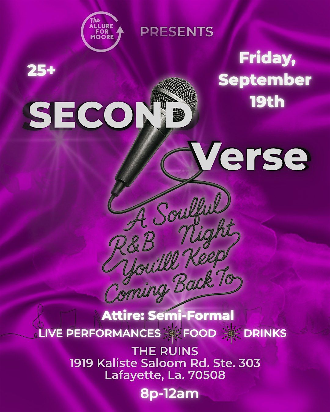 Second Verse: A Soulful R&B Night You’ll Keep Coming Back To, 19 September | Event in Lafayette | AllEvents
