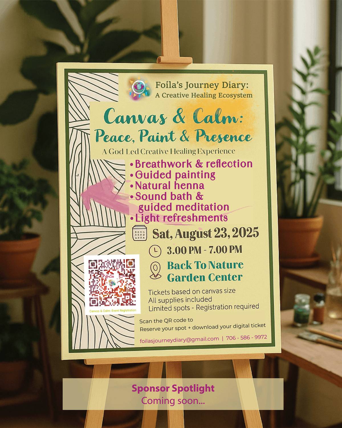 Canvas & Calm: Peace, Paint & Presence, 23 August | Event in Augusta | AllEvents