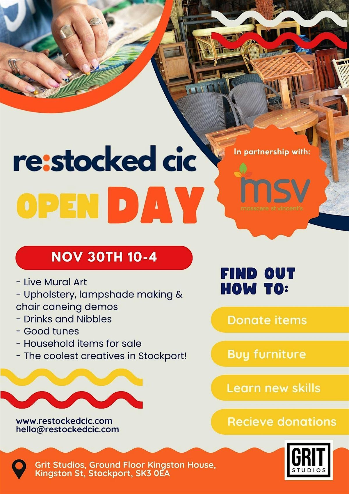 Restocked CIC Open Day!, 30 November | Event in Stockport | AllEvents