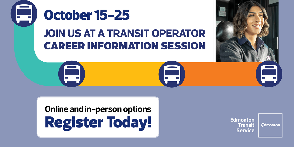 ETS In-Person Transit Operator Job Info Sessions - Sat, Oct 18, 18 October | Event in Edmonton | AllEvents