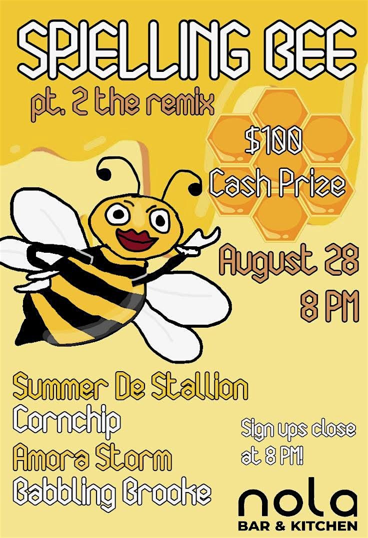 SPJELLING BEE : Drag Show and Spelling Bee at Nola Bar and Kitchen, 28 August | Event in Chicago | AllEvents