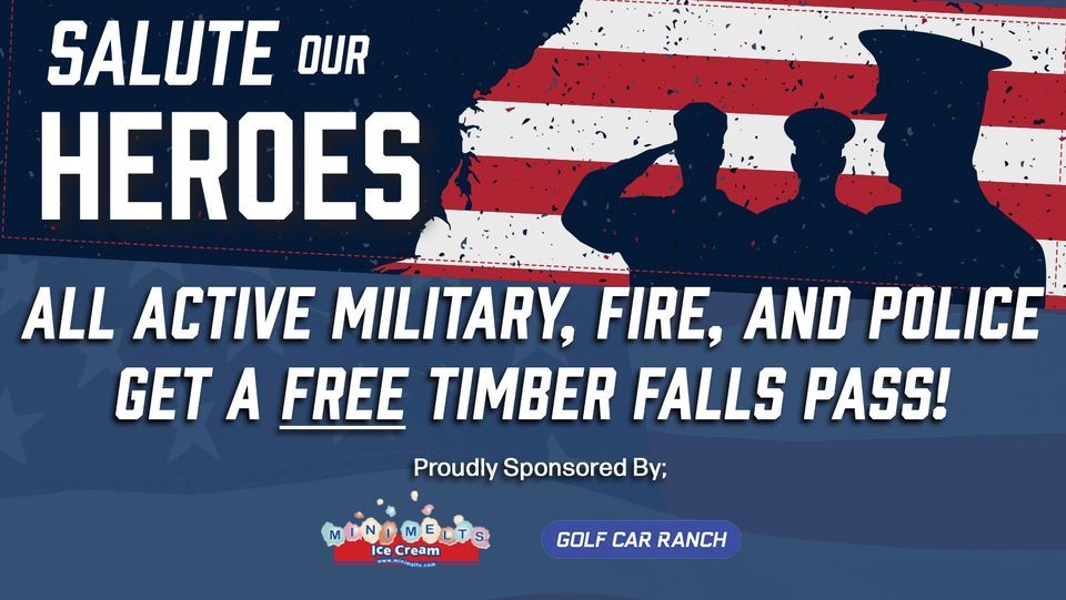 Splash Kingdom Timber Falls Salute Our Heroes Week, Splash Kingdom