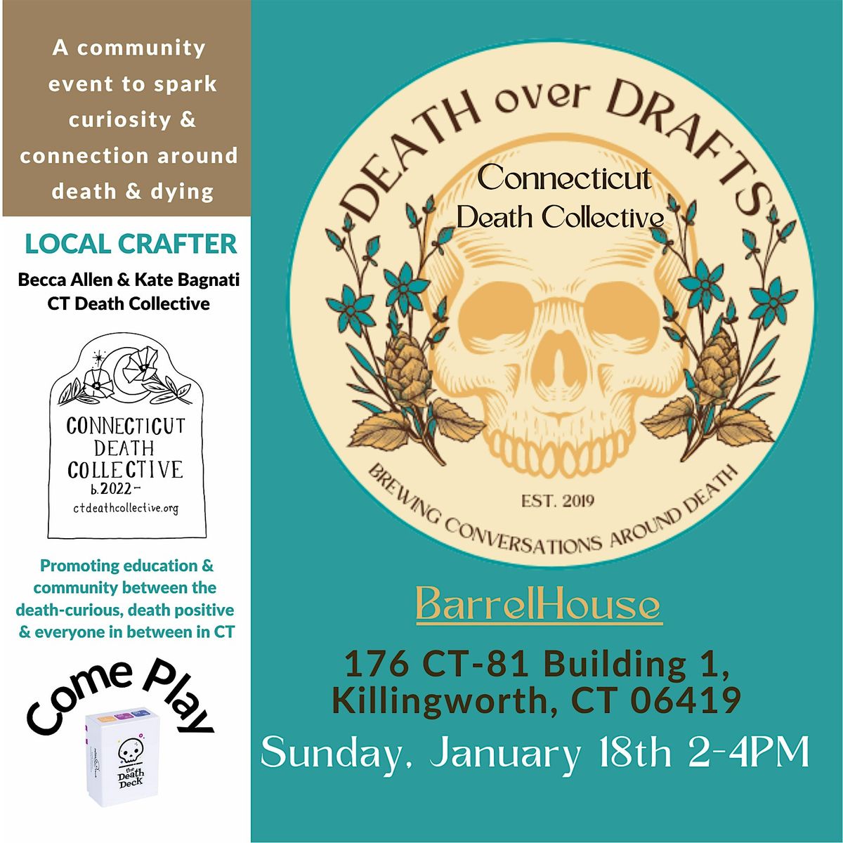 Death over Drafts at Barrelhouse, 18 January | Event in Killingworth | AllEvents