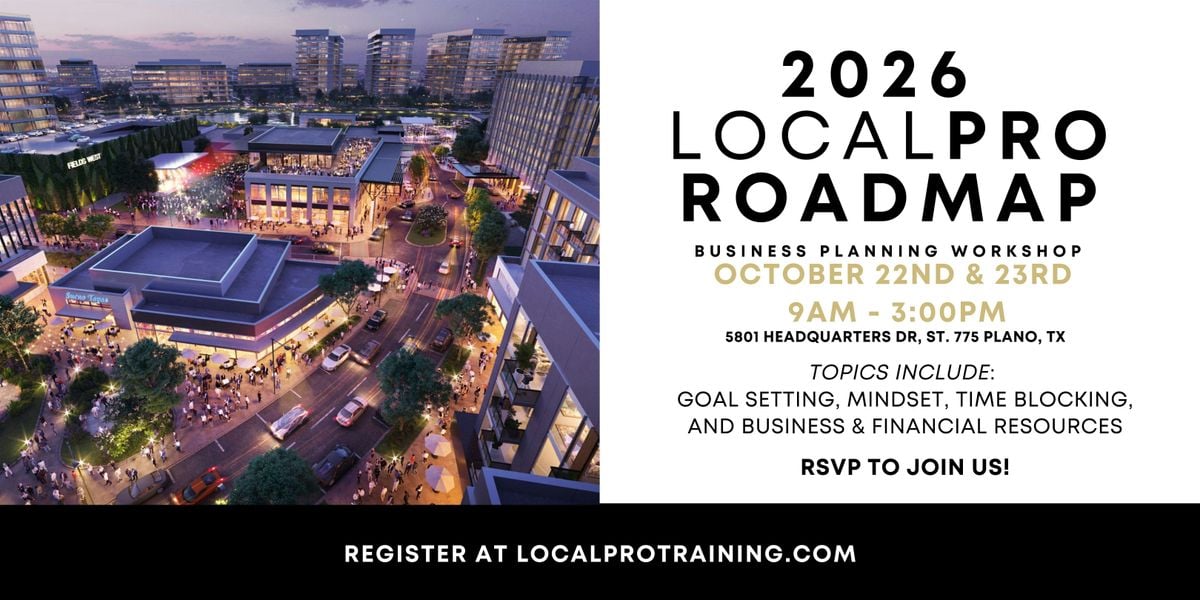 LocalPRO Roadmap Business Planning Workshop, 22 October | Event in Plano | AllEvents