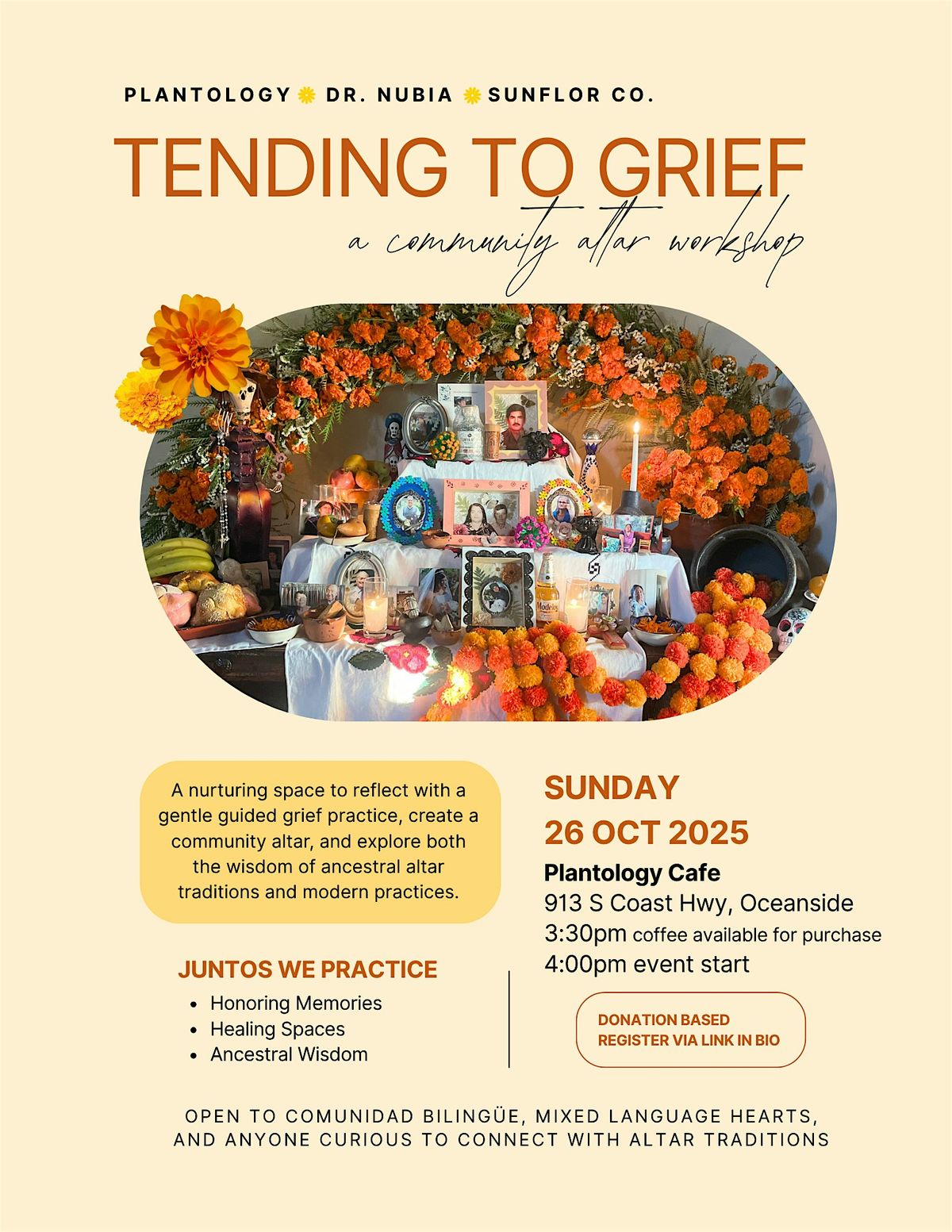 Tending to Grief: A Spanglish Community Altar Workshop, 26 October | Event in Oceanside | AllEvents