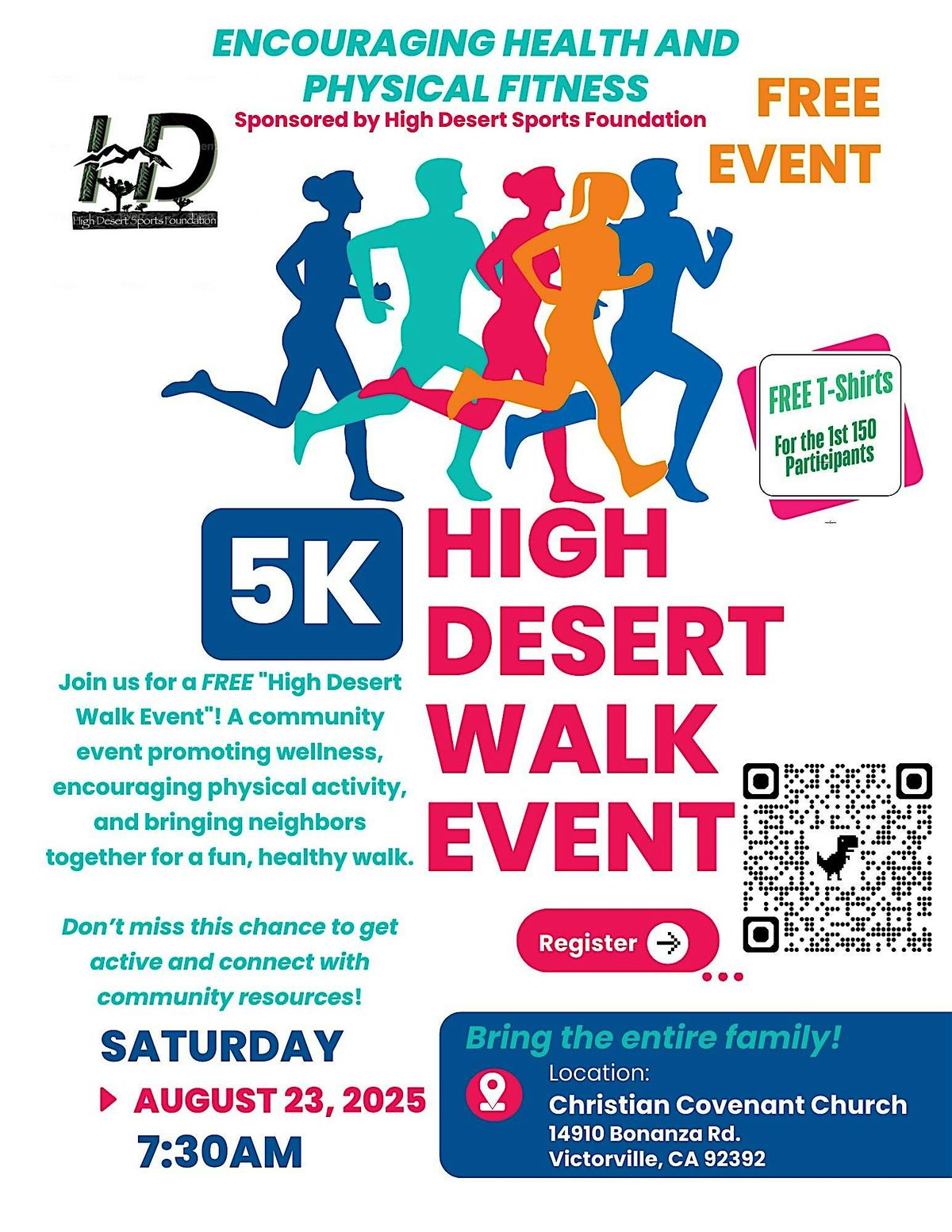 2025 High Desert 5K Walk Event, 23 August | Event in Victorville | AllEvents