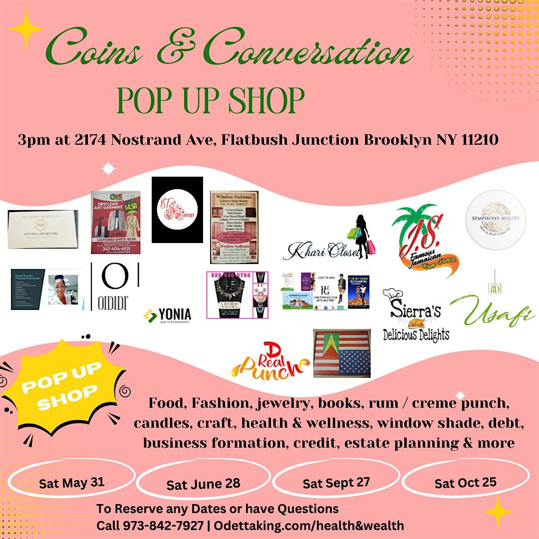 Coins & Conversation Pop Up Shop in Brooklyn NY, 29 November | Event in Brooklyn | AllEvents