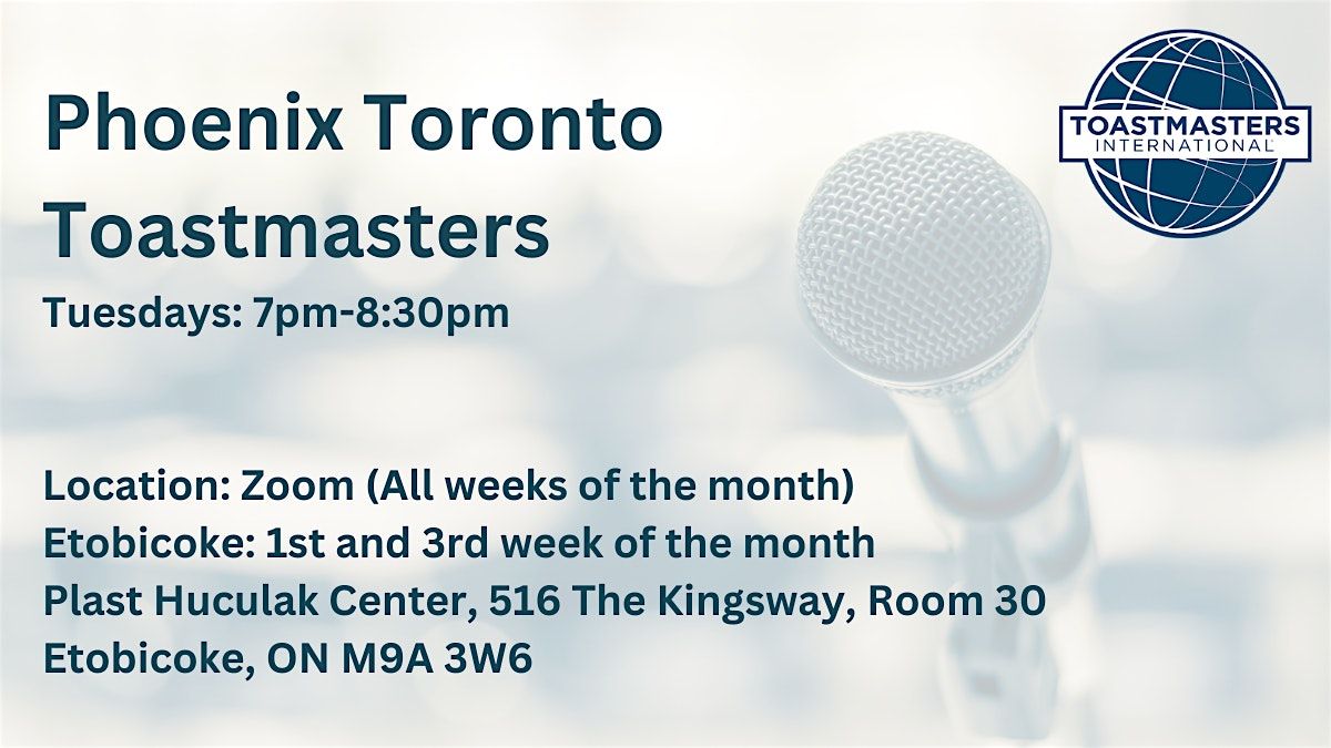 Build Your Communication & Leadership Skills, Phoenix Toronto Toastmasters, 16 December | Event in Toronto
