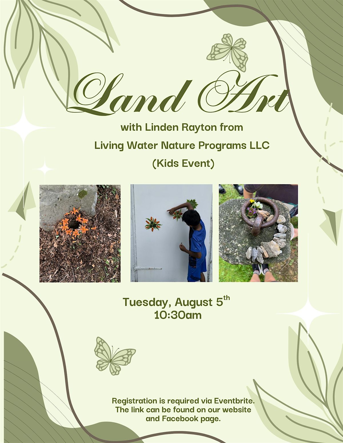 Land Art with Linden Rayton (Kids), 5 August | Event in Chester | AllEvents