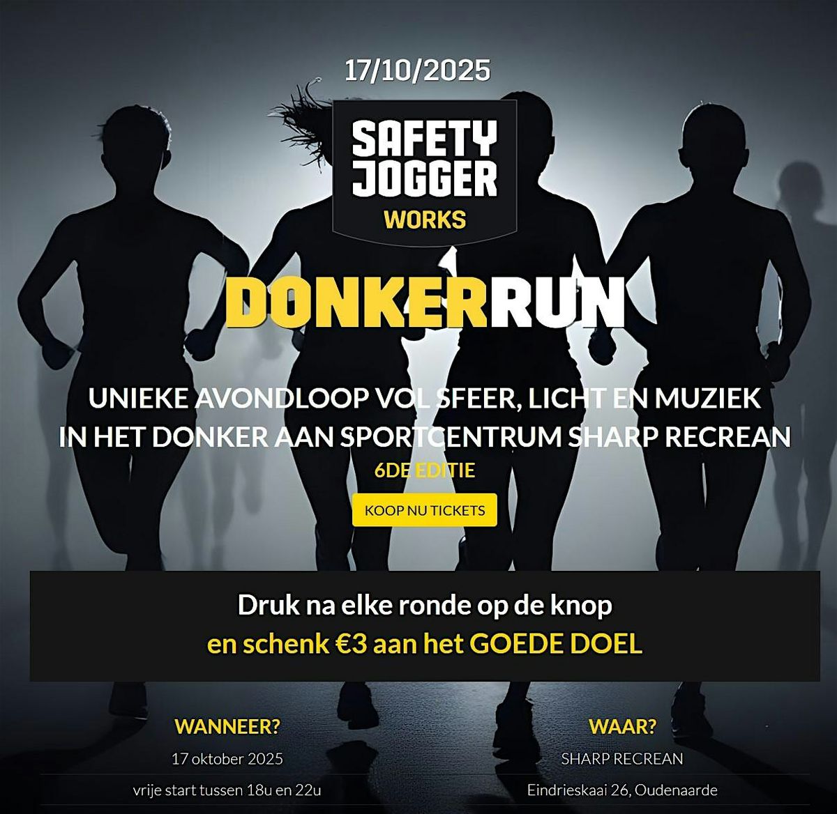 Safety Jogger Donkerrun 2025, 17 October | Event in Oudenaarde | AllEvents