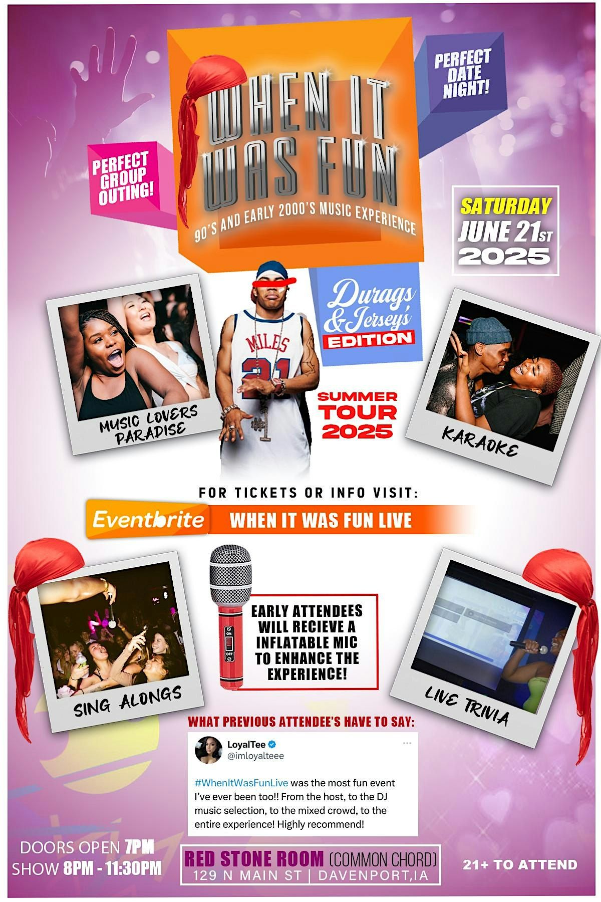 When It Was Fun Live - Summer Tour, 21 June | Event in Davenport | AllEvents