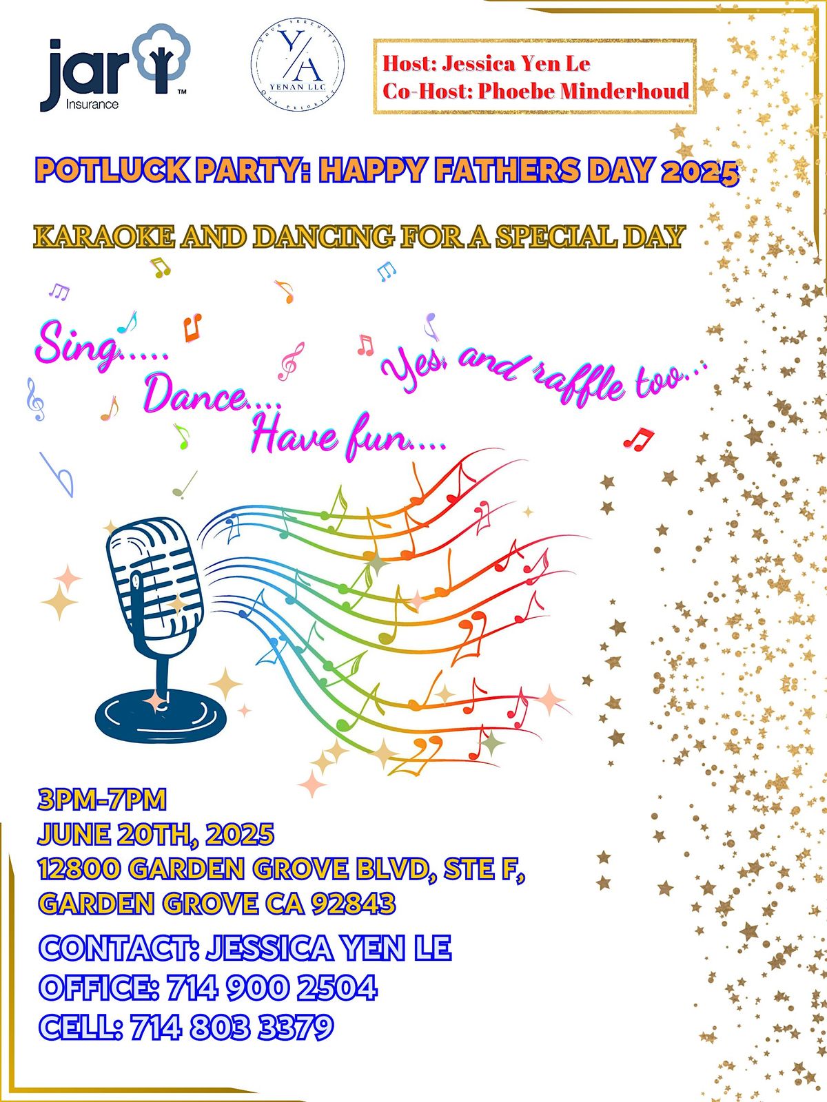 Potluck Karaoke Party: Happy FATHER'S DAY 2O25, 20 June | Event in Garden Grove | AllEvents