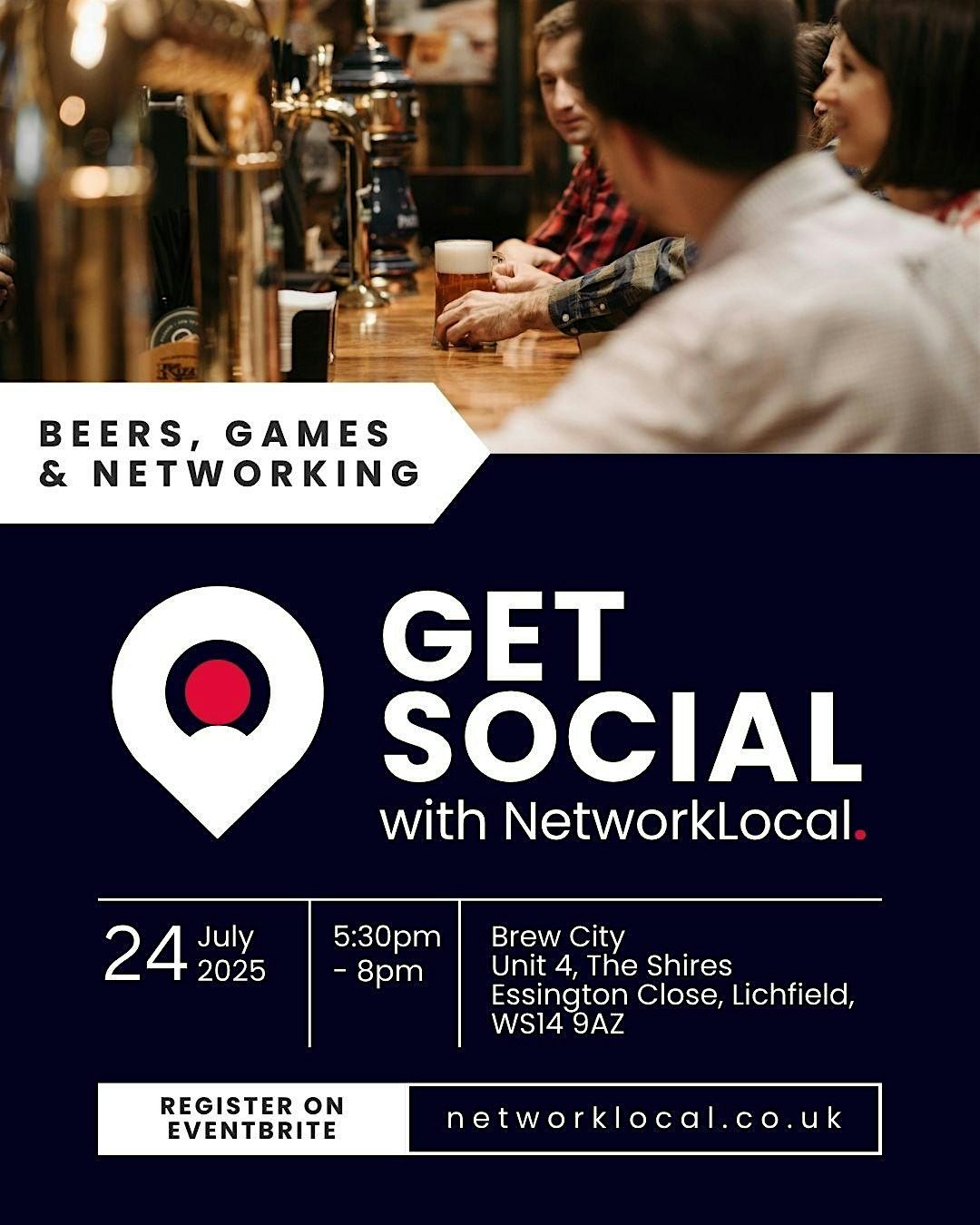 FREE Networking Evening - Get Social With NetworkLocal., 24 July | Event in Lichfield | AllEvents