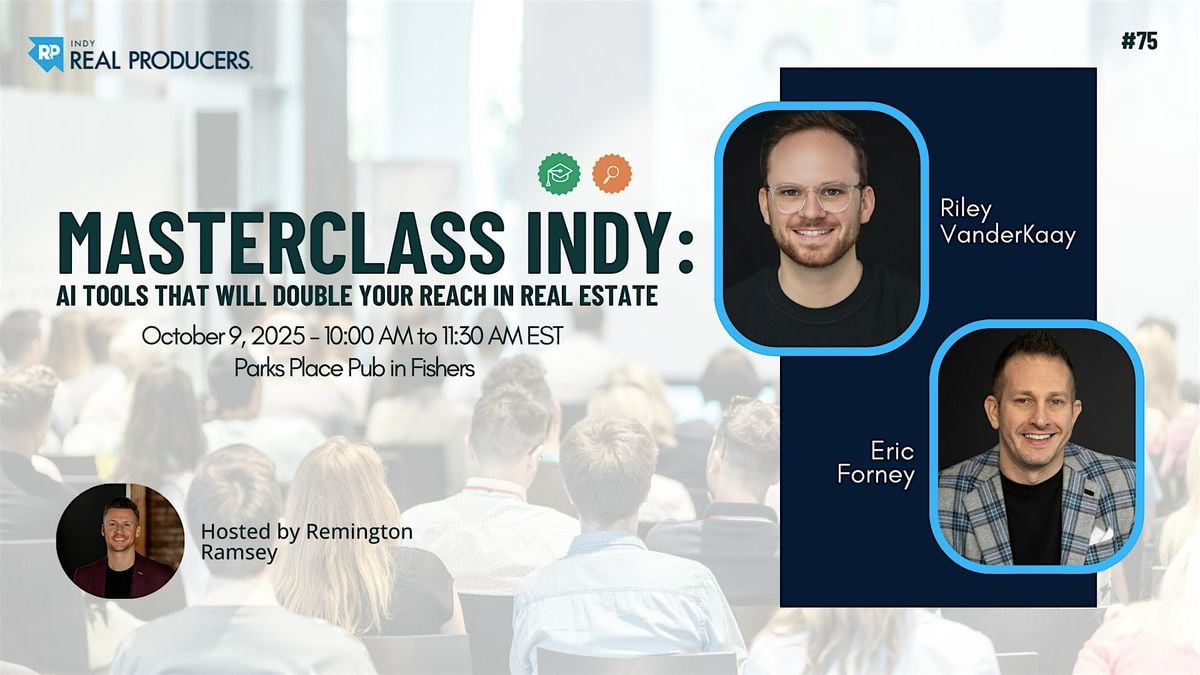 October Masterclass Indy: AI Tools That Will Double Your Reach, 9 October | Event in Fishers | AllEvents
