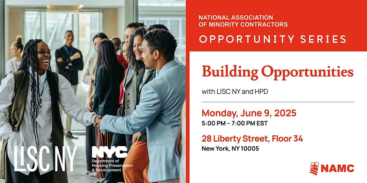 Building Opportunities with LISC NY and HPD, 9 June | Event in New York | AllEvents