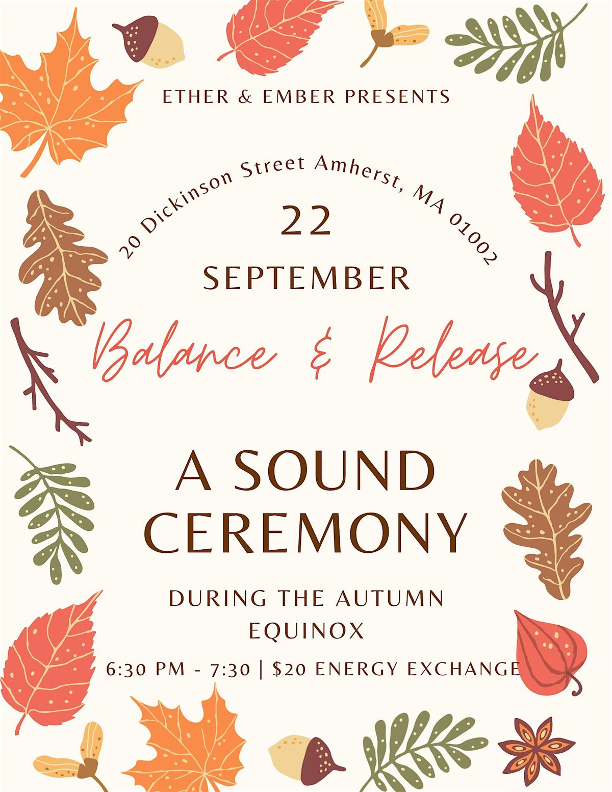 Balance & Release: A Sound Ceremony, 22 September | Event in Amherst | AllEvents