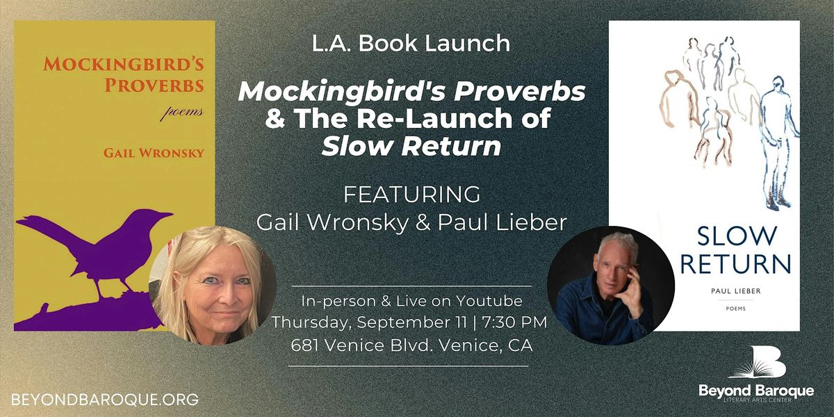L.A. Book Launch: Gail Wronsky & Paul Lieber, 11 September | Event in Los Angeles | AllEvents