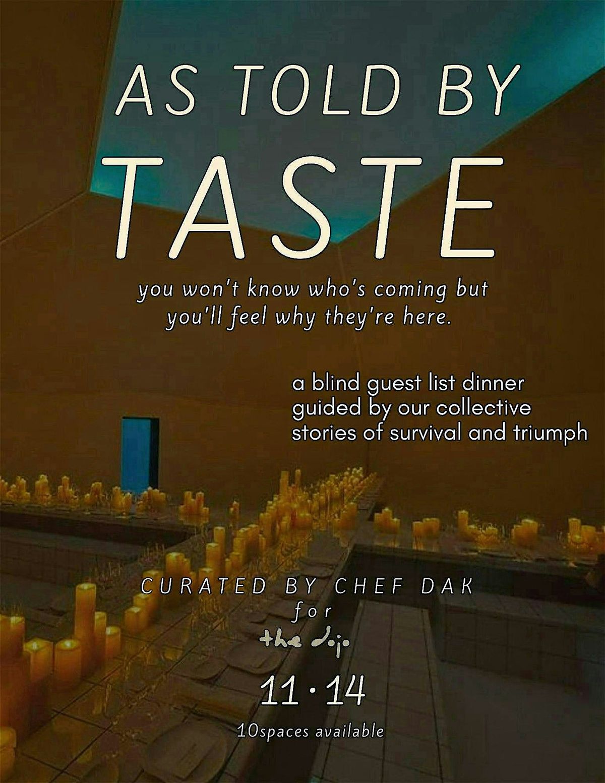 AS TOLD BY TASTE a donation-based friendsgiving  by Chef Dak + The Dojo | Event in Dallas | AllEvents