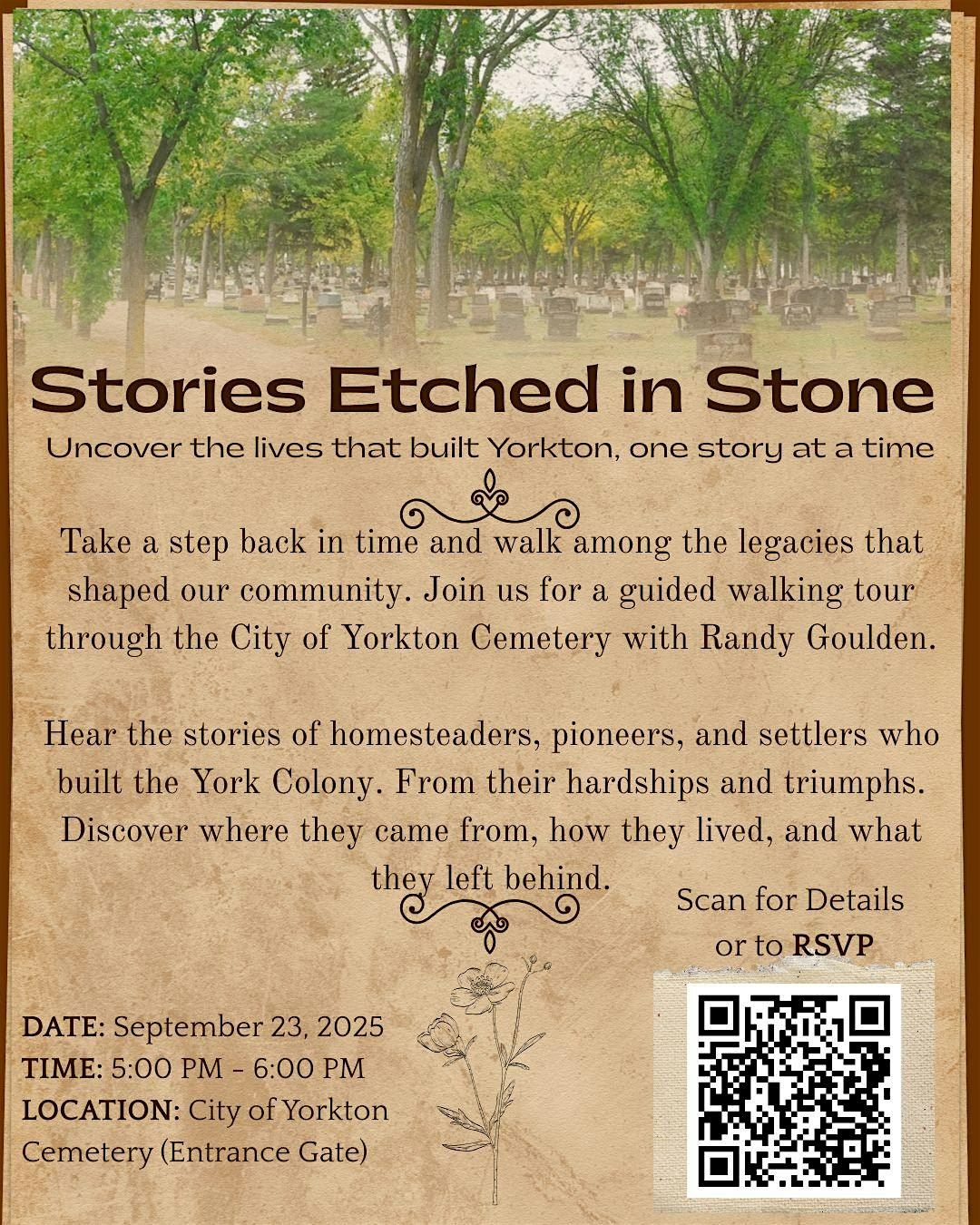 Guided Historical Cemetery Walking Tour, 23 September | Event in Yorkton | AllEvents