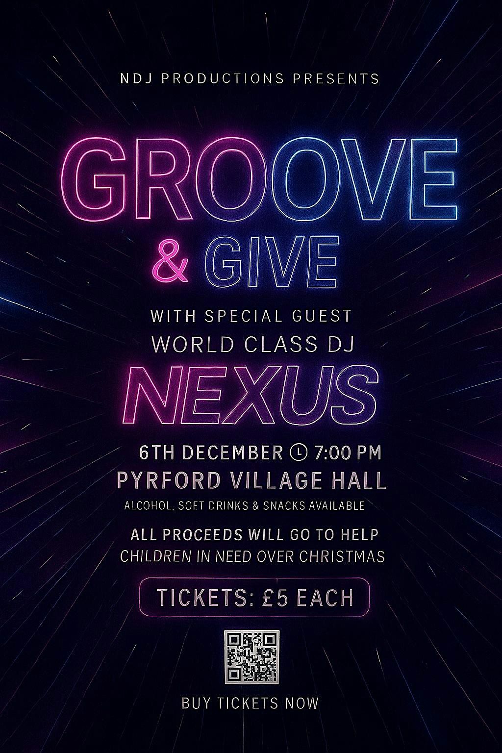 Groove & Give, 6 December | Event in Pyrford | AllEvents
