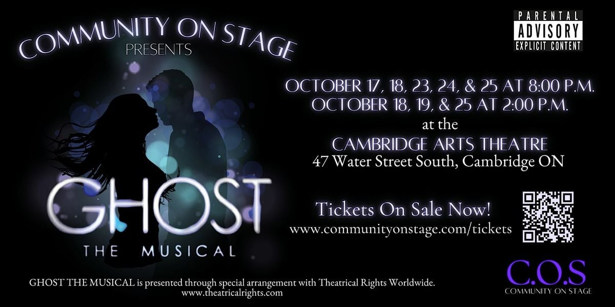 COS Presents GHOST THE MUSICAL: Sunday October 19th 2:00pm, 19 October | Event in Cambridge | AllEvents