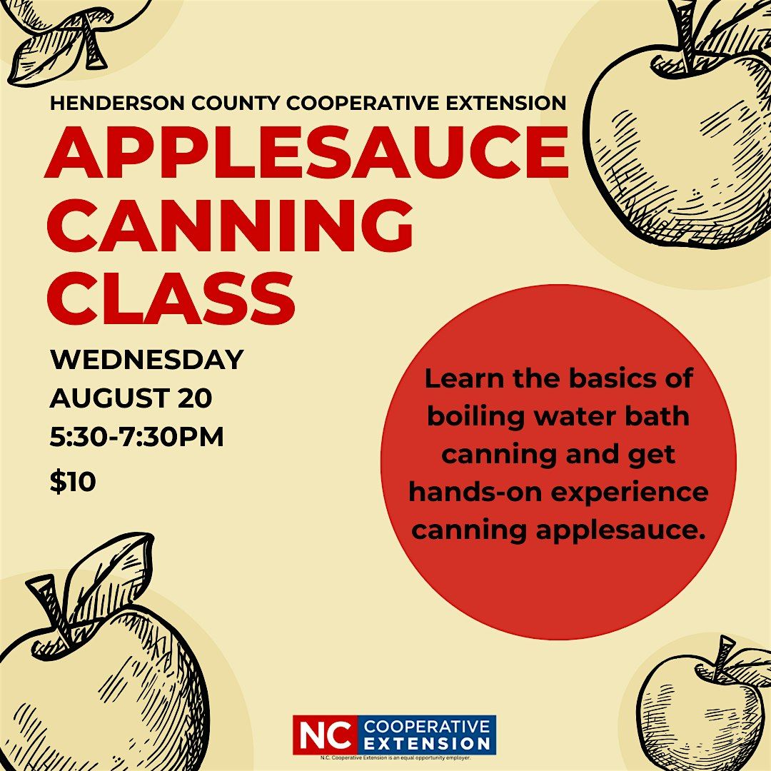 Food Preservation: Applesauce Canning Class, 20 August | Event in Hendersonville | AllEvents