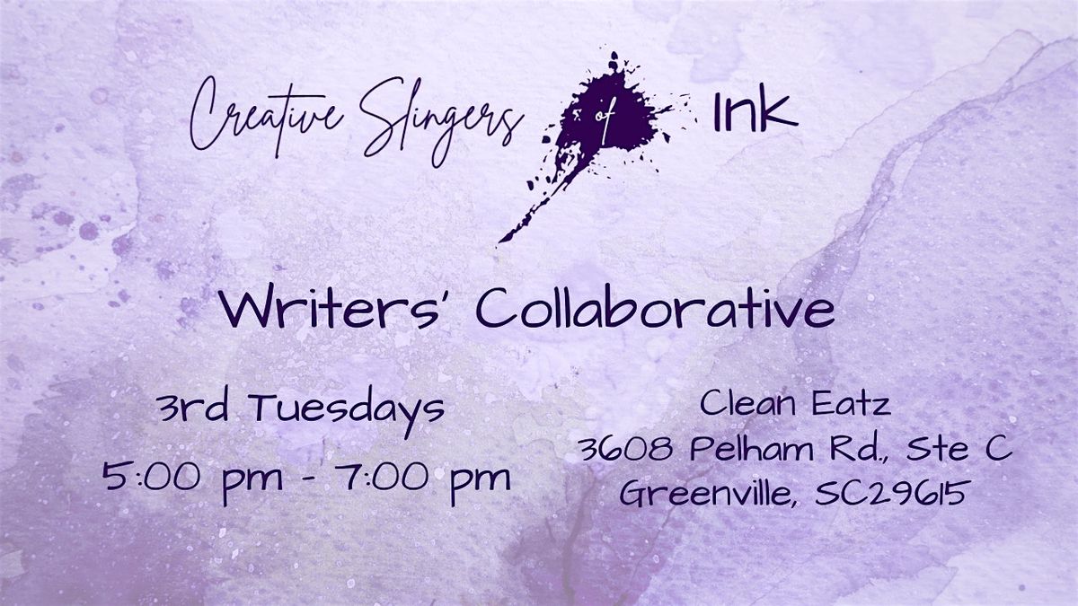 Writers' Collaborative: Questions, Conversations & Creative Support, 15 July | Event in Greenville | AllEvents