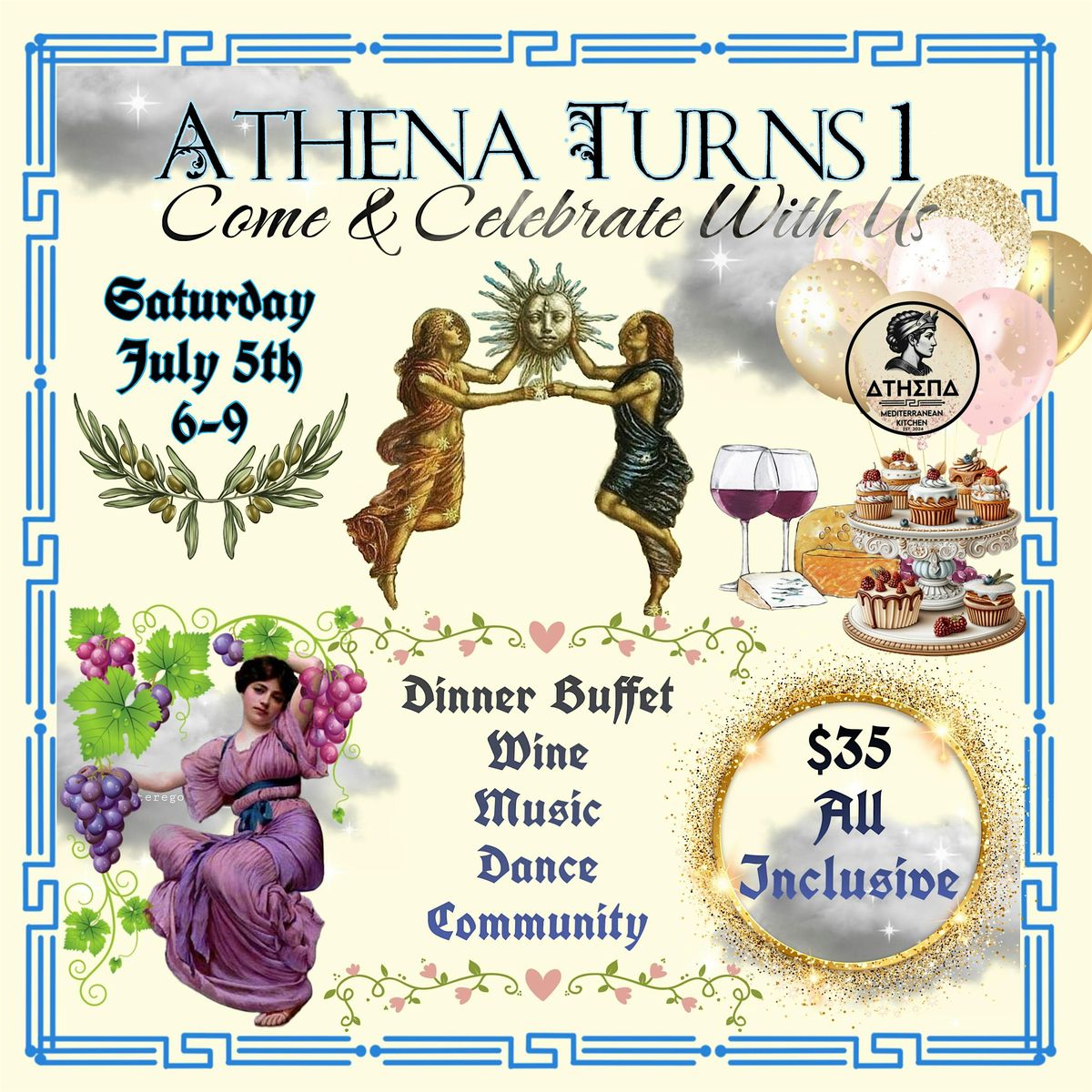 Athena Turns 1!, 5 July | Event in Astoria | AllEvents