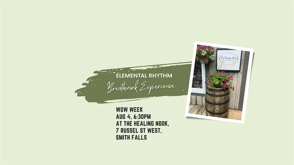 Breathwork at The Healing Nook, Smith Falls!, 4 August | Event in Smiths Falls | AllEvents