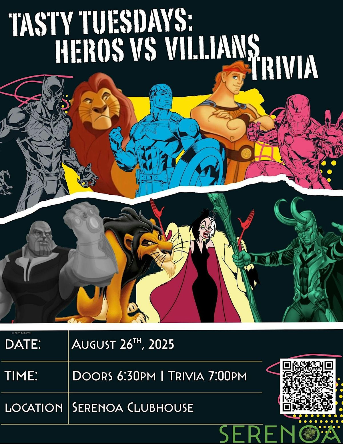 Heros vs. Villians Trivia, 26 August | Event in Clermont | AllEvents