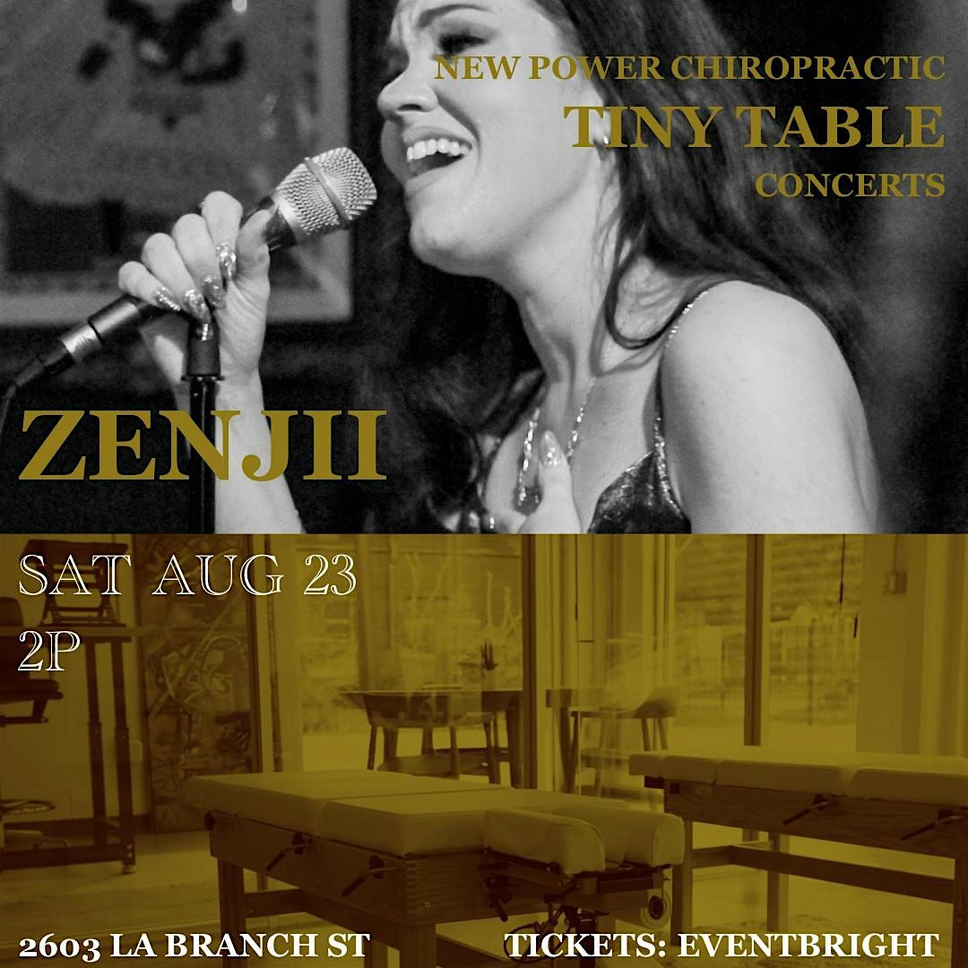 New Power Chiropractic Tiny Table Concerts: ZENJII, 23 August | Event in Houston | AllEvents