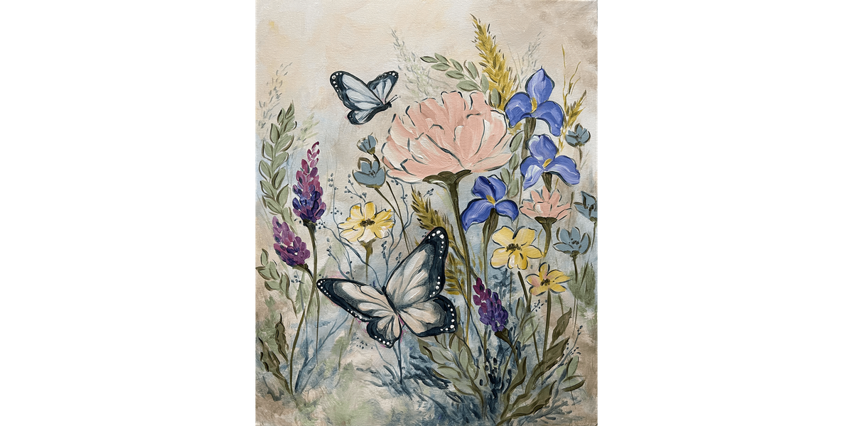 Butterfly Blossoms  - Paint and Sip in Houston | Classpop!™, 30 August | Event in Katy | AllEvents