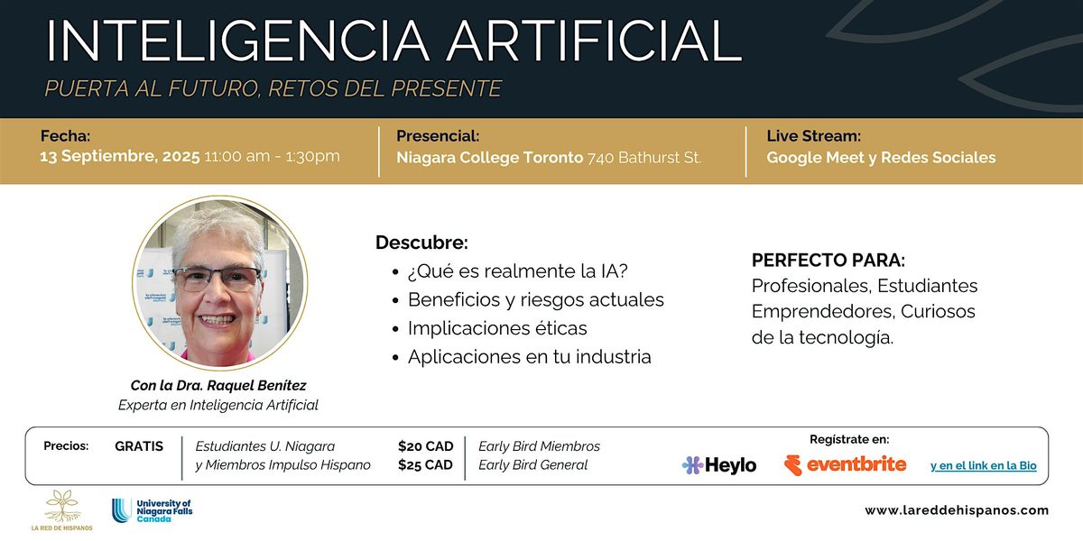 Inteligencia Artificial: Puerta al Futuro, Retos del Presente, 13 September | Event in Toronto | AllEvents