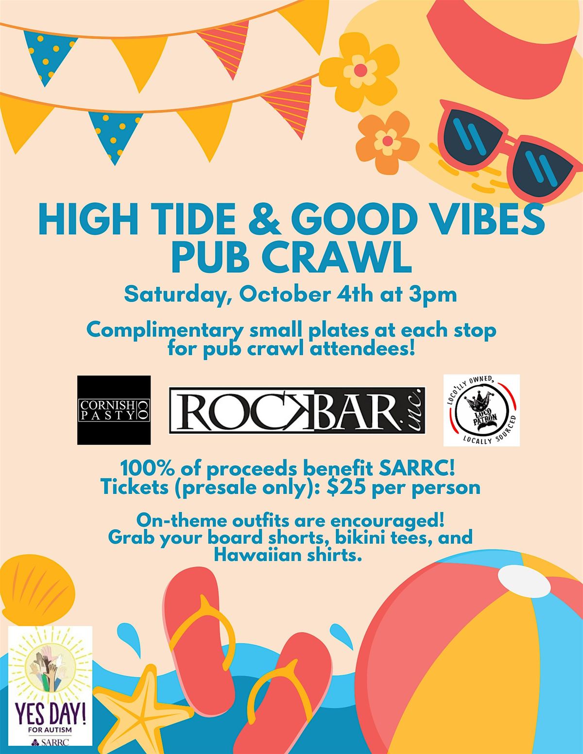 High Tide & Good Vibes Pub Crawl, 4 October | Event in Scottsdale | AllEvents