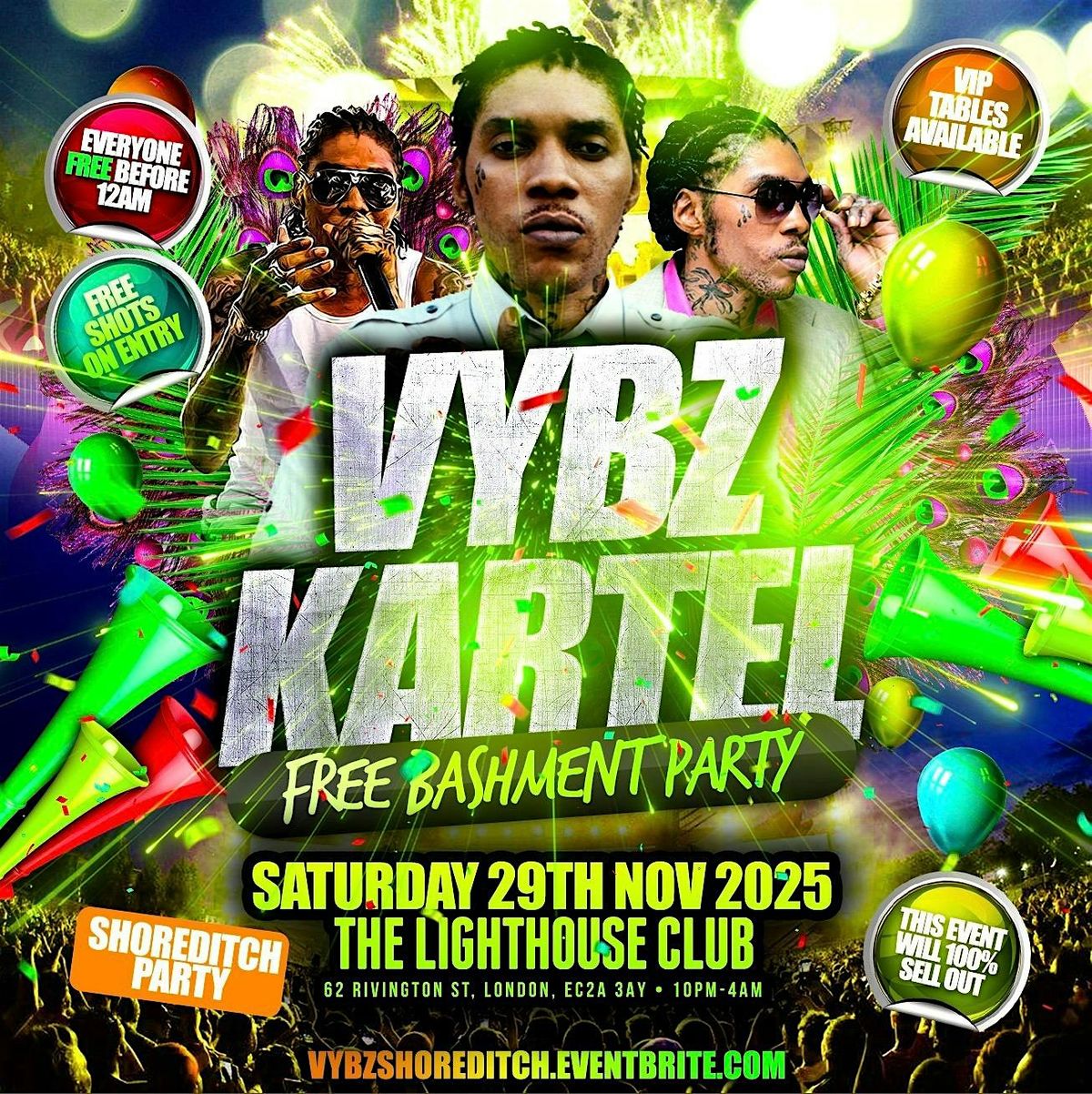 Vybz Kartel - Free Bashment Party - Everyone Free Before 12AM, 29 November | Event in London | AllEvents