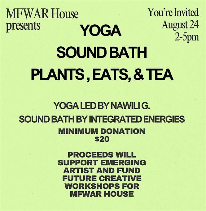 Yoga.Soundbath.Plants.Eats.& Tea, 24 August | Event in Detroit | AllEvents