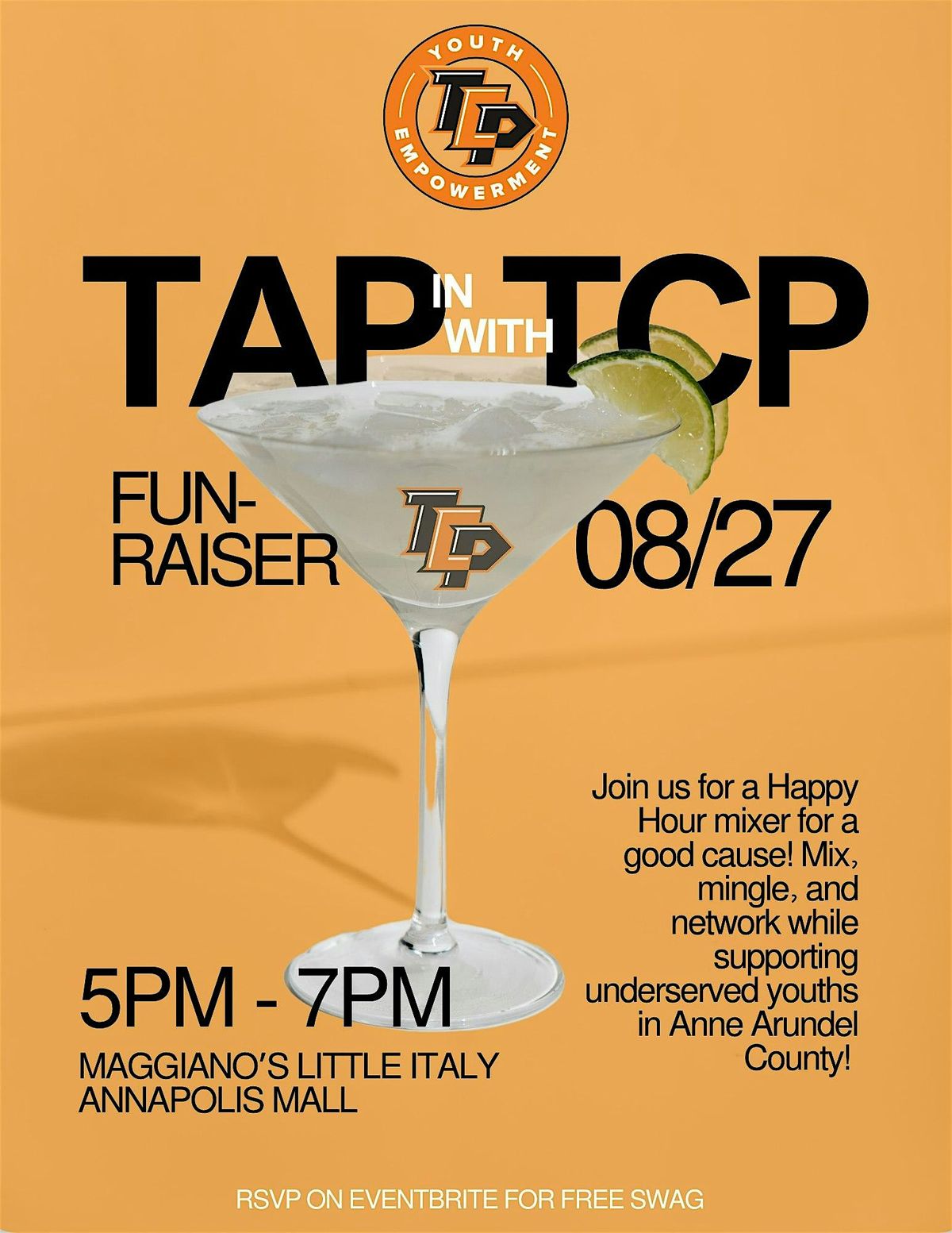 Tap in with TCP!, 27 August | Event in Annapolis | AllEvents
