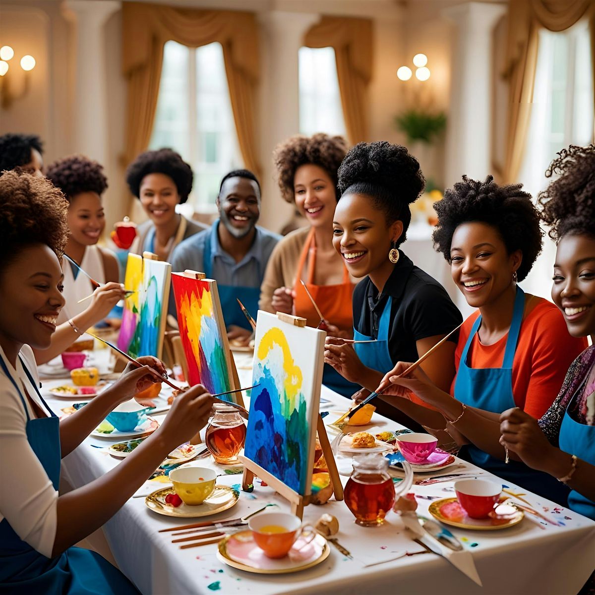 Paint and Sip Holy Tea Party, 16 August | Event in Xenia | AllEvents