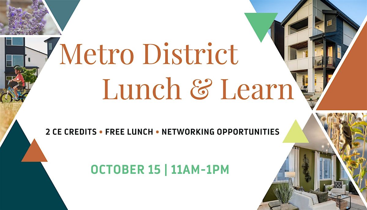 Metro District Lunch & Learn, 15 October | Event in Broomfield | AllEvents