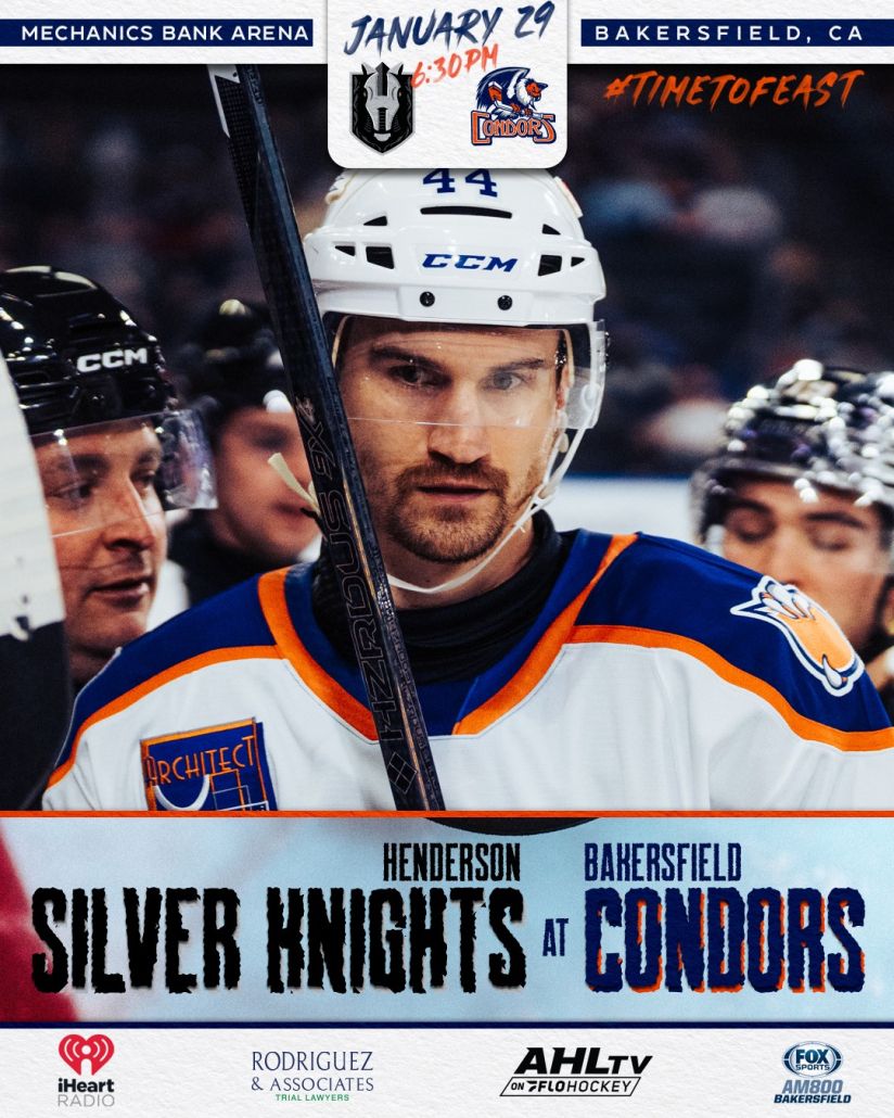 Bakersfield Condors vs. Henderson Silver Knights, 6 November | Event in Bakersfield | AllEvents